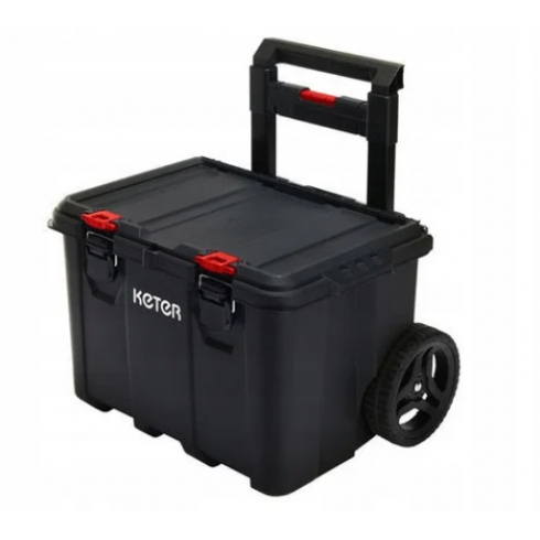 Ящик для инструментов Keter Stack'N'Roll Mobile Cart (чёрный/красный)