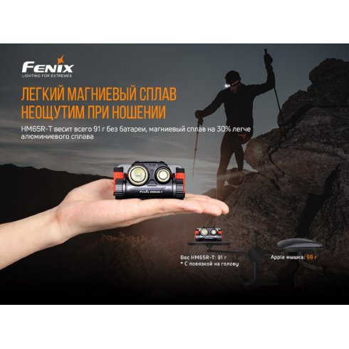 Фонарь Fenix Light HM65R-T (черный)