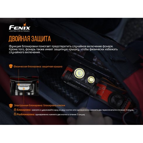 Фонарь Fenix Light HM65R-T (черный)