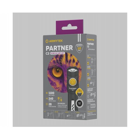 Фонарь Armytek Partner C2 Magnet USB (белый)