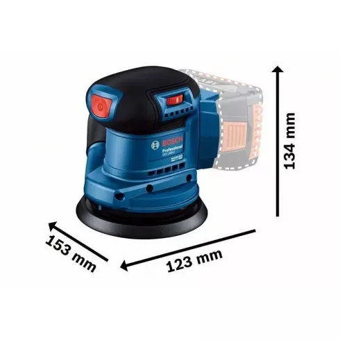 Эксцентриковая шлифмашина Bosch GEX 185-LI Solo (06013A5020)