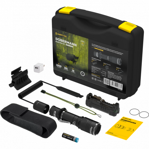 Фонарь Armytek Dobermann Hunting Kit (белый)