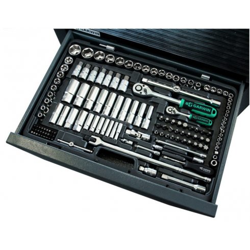 Тележка инструментальная с инструментом в кейсе Garwin Pro Standart EQ-000012 (169 пр.)