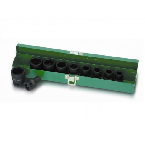 Набор головок ударных TopTul  1/2" 10-24мм 6гр. 10шт. (GDAD1001)