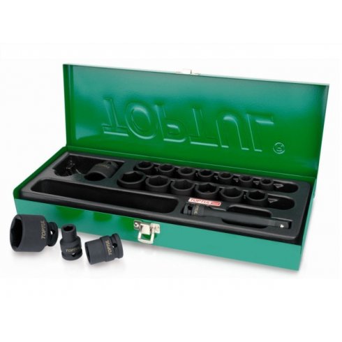Набор головок ударных TopTul  1/2" 10-32мм 6гр. 18шт (GCAD1807)