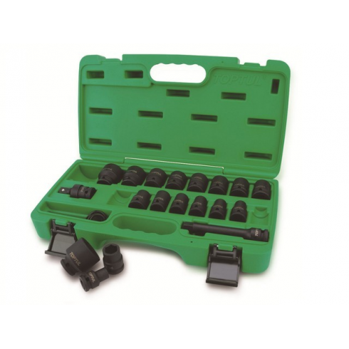 Набор головок ударных TopTul 1/2" 10-32мм 6гр. 27пр.(GCAI2701)