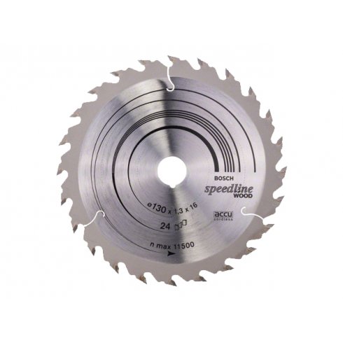 Диск пильный Bosch 130х16 мм 24 зуб. по дереву (переменный зуб) (2608640830)