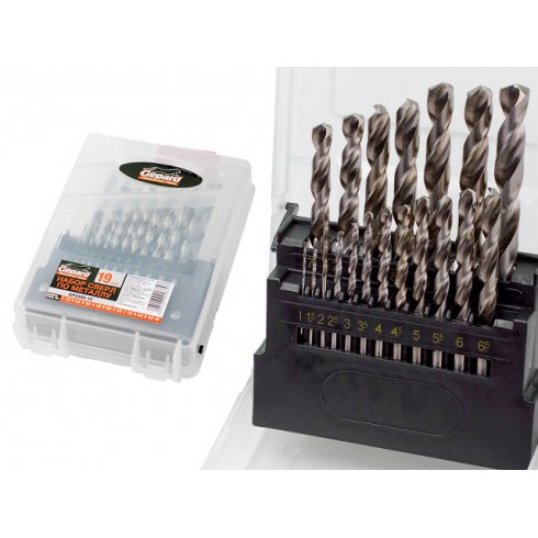 Набор сверл по металлу Gepard 19шт 1-10мм HSS (GP0300-19)
