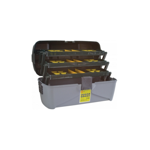 Ящик универсальный Калибр Е-45 с 3 кантилеверами и 2 органайзерами на крышке 19213