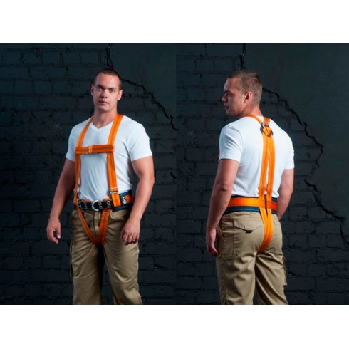 Пояс строительный лямочный Потенциал ППД строп аВ (полиамид. канат с амортизатором)