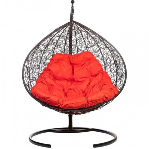 Кресло подвесное BiGarden Gemini Black (красная подушка)