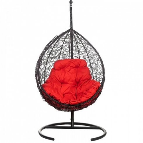 Кресло подвесное BiGarden Tropica Black (красная подушка)