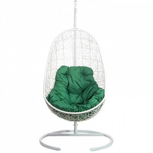 Кресло подвесное BiGarden Easy White (зеленая подушка)