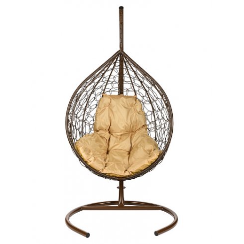 Кресло подвесное BiGarden Tropica Brown (бежевая подушка)