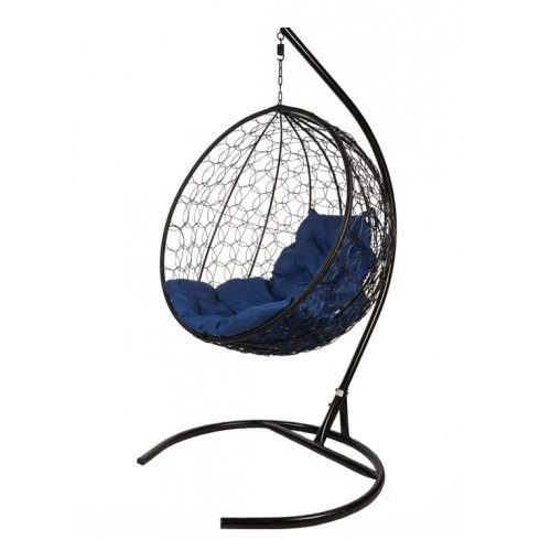 Кресло подвесное BiGarden Kokos Black (синяя подушка)