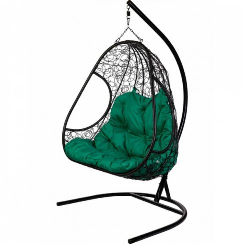 Кресло подвесное BiGarden Primavera Black (зеленая подушка)