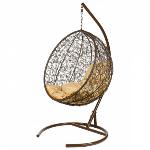 Кресло подвесное BiGarden Kokos Brown (бежевая подушка)
