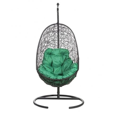 Кресло подвесное BiGarden Easy Black (зеленая подушка)