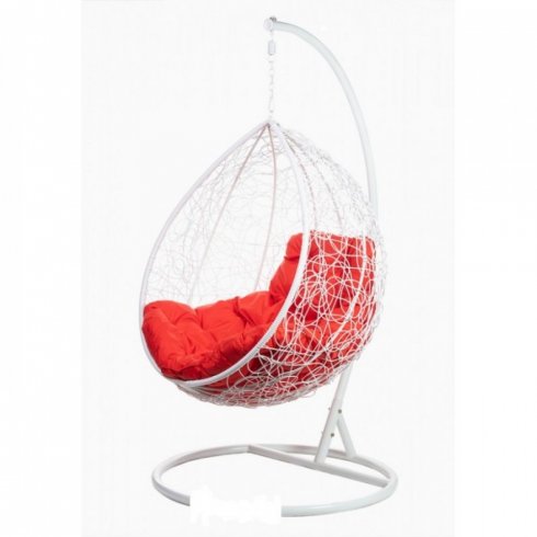 Кресло подвесное BiGarden Tropica White (красная подушка)
