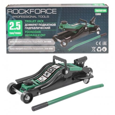 Домкрат подкатной RockForce RF-T825010R(Euro)