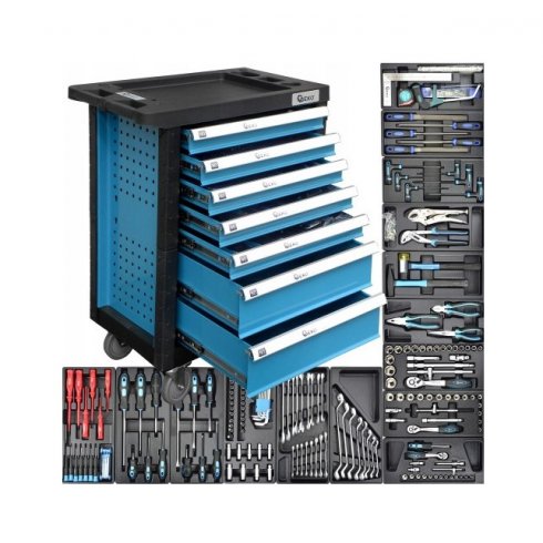 Тележка инструментальная с инструментом Geko G10830 (272пр.)