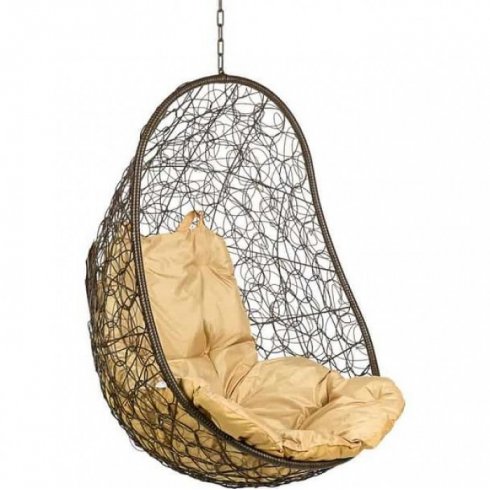 Кресло подвесное BiGarden Easy Brown (бежевая подушка)