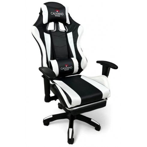 Вибромассажное кресло Calviano 1585 (черно-белое)