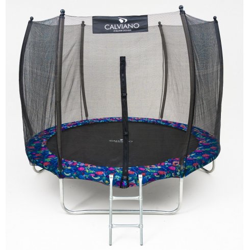 Батут с защитной сеткой Calviano 8ft Outside Master Smile 252 см