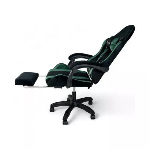 Массажное кресло Calviano 1583 (черно-зелёный велюр)