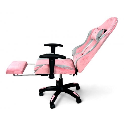 Вибромассажное кресло Calviano 1585 (серо-розовый велюр)