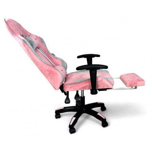 Вибромассажное кресло Calviano 1585 (серо-розовый велюр)