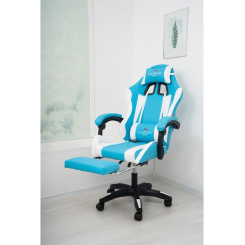 Массажное кресло Calviano 1583 (голубое)