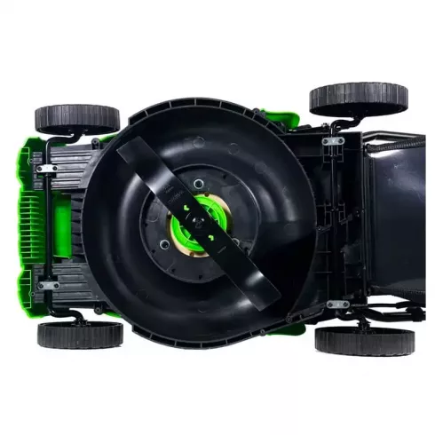 Газонокосилка GreenWorks GD40LM16X с устойчивыми колесами для стабильности на газоне
