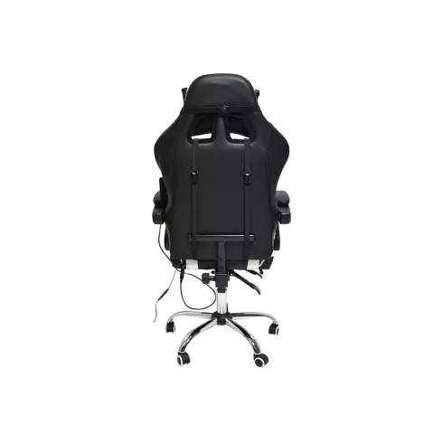 Массажное кресло Calviano Avanti Ultimato (black/white/black) с подножкой