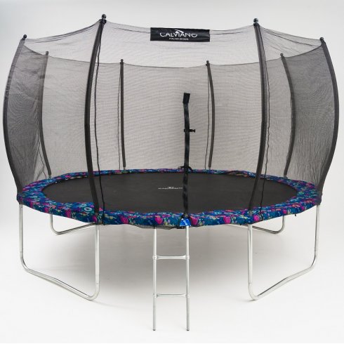 Батут с защитной сеткой Calviano 12ft Outside Master Smile 374 см