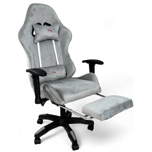 Вибромассажное кресло Calviano 1585 (серый велюр)