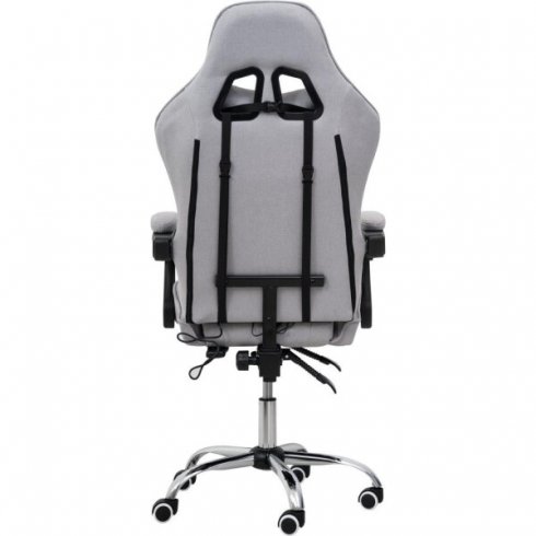 Массажное кресло Calviano Avanti Ultimato с подножкой (grey fabric)