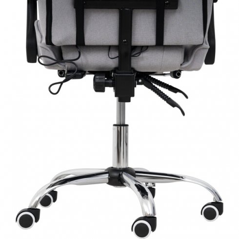 Массажное кресло Calviano Avanti Ultimato с подножкой (grey fabric)