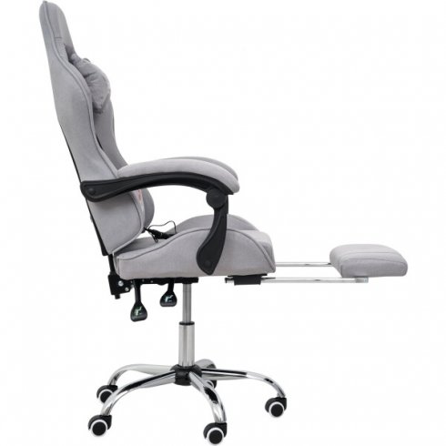 Массажное кресло Calviano Avanti Ultimato с подножкой (grey fabric)