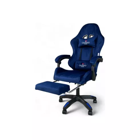 Массажное кресло Calviano 1583 (синий велюр)