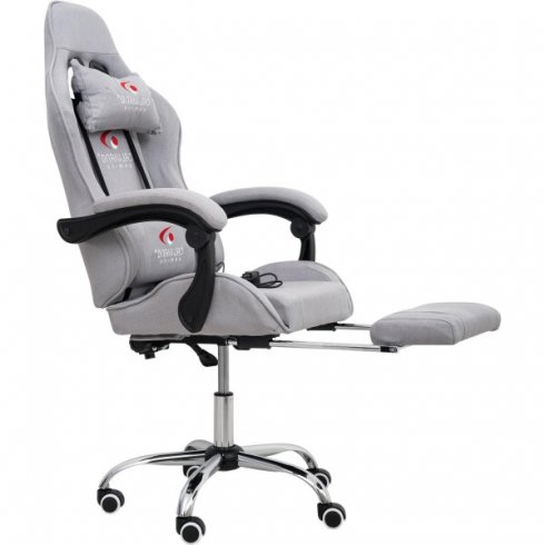 Массажное кресло Calviano Avanti Ultimato с подножкой (grey fabric)