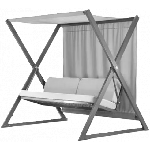 Качели садовые ПИК Сакура 008 (серый/графитовый каркас)