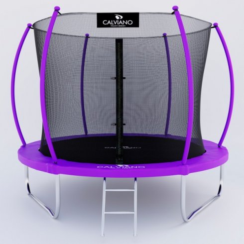 Батут с защитной сеткой Calviano 8ft Inside Master Purple 252 см