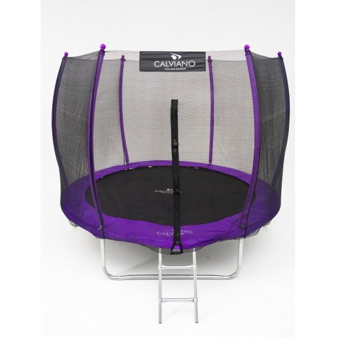 Батут с защитной сеткой Calviano 8ft Outside Master Purple 252 см