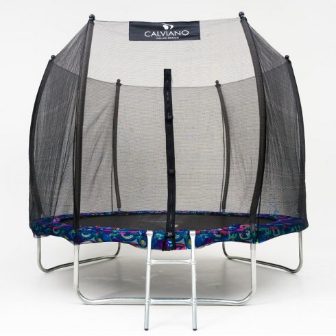 Батут с защитной сеткой Calviano 8ft Outside Master Smile 252 см