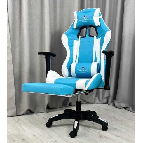 Вибромассажное кресло Calviano 1585 (голубое)