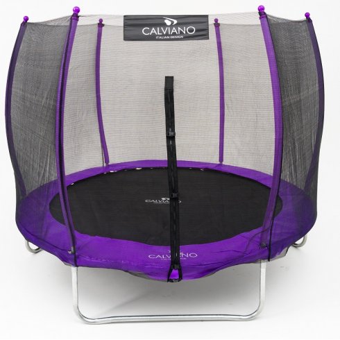 Батут с защитной сеткой Calviano 8ft Outside Master Purple 252 см