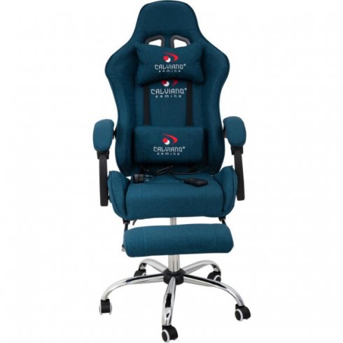 Массажное кресло Calviano Asti Ultimato (light blue fabric)