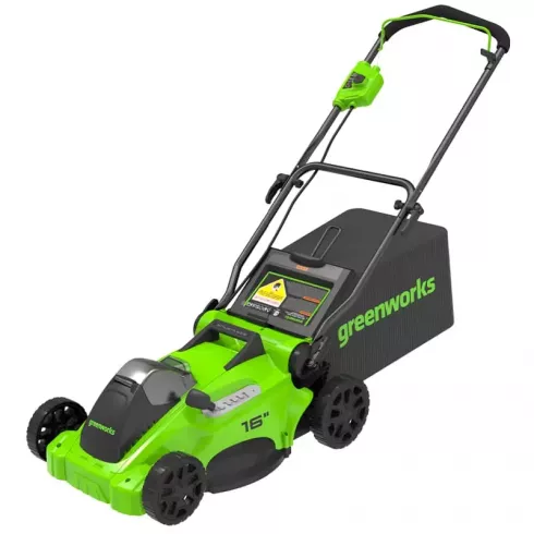 Газонокосилка GreenWorks GD40LM16X с компактным дизайном для небольших участков