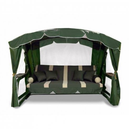 Качели садовые LetoLux Сингапур (зеленая полоса)